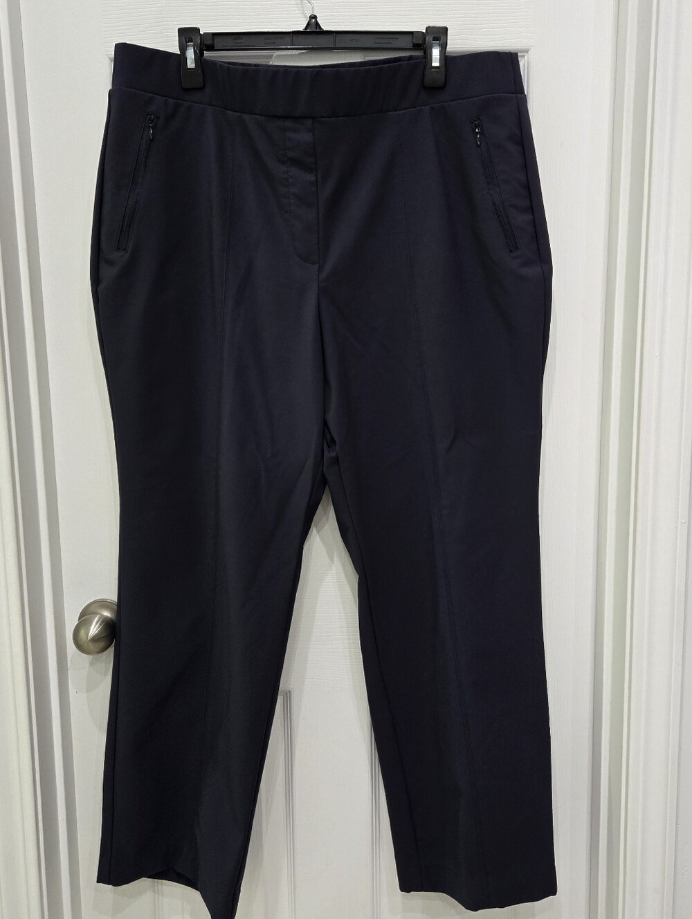 Lane Bryant On The Go Straight Leg Pant Pull on Stretch Blue Womens Plus Sz 20